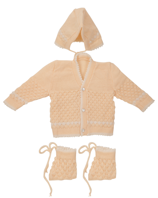 Knitted Baby Sweater Warm and Cozy- Beige