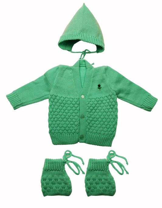 Soft Knitted Baby Sweater Warm and Cozy- Green