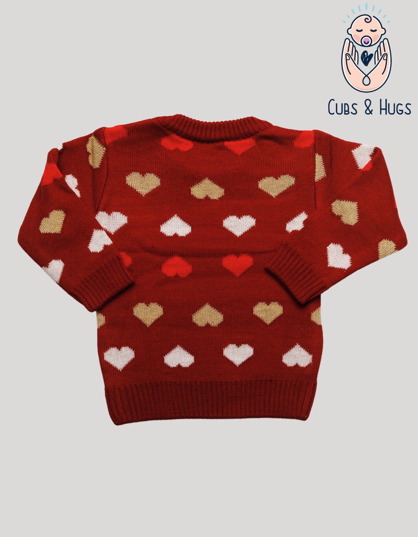 Full Sleeves Baby Woolen Sweater Pullover Cardigan- Heart