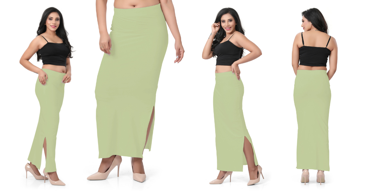 Womens Cotton Saree Shaper - Pista Green