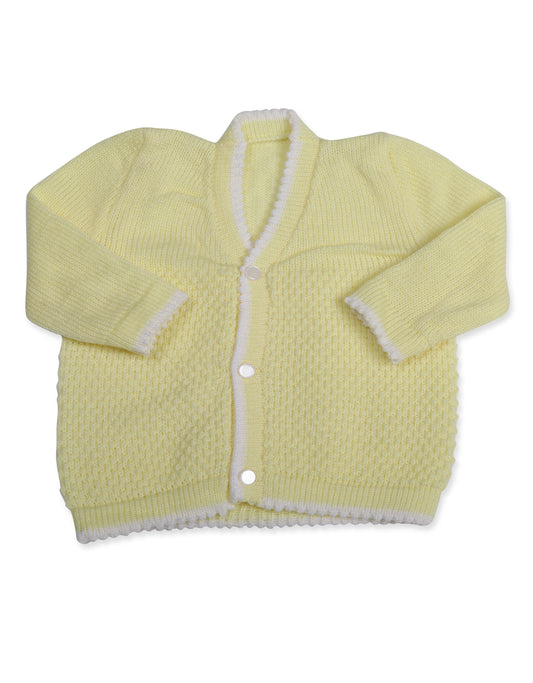 CUBS & HUGS Baby Sweater Front Open Coat- Lemon