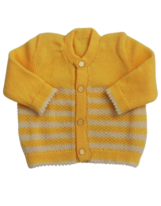 New Born Baby Woolen Knitted Sweater Round Neck-Mango