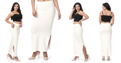 Womens Cotton Saree Shaper - Off White