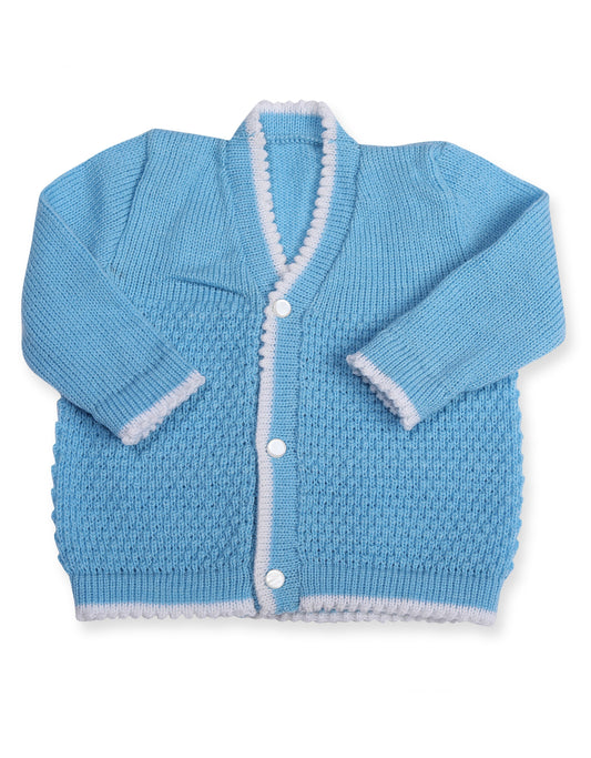 CUBS & HUGS Baby Sweater Front Open Coat- Blue