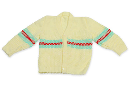 Baby Knitted Sweater, Leggings, Cap & Booties Full Suit (4 Pcs) Lemon