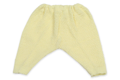 Baby Knitted Sweater, Leggings, Cap & Booties Full Suit (4 Pcs) Lemon