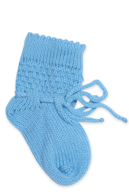 Baby Knitted Sweater, Leggings, Cap & Booties Full Suit (4 Pcs) Blue