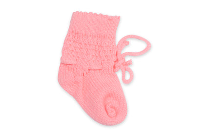 Baby Knitted Sweater, Leggings, Cap & Booties Full Suit (4 Pcs) Pink