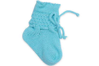 Baby Knitted Sweater, Leggings, Cap & Booties Full Suit (4 Pcs) Turquoise