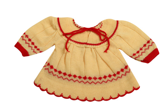 Baby Knitted Woolen Frock- Mango