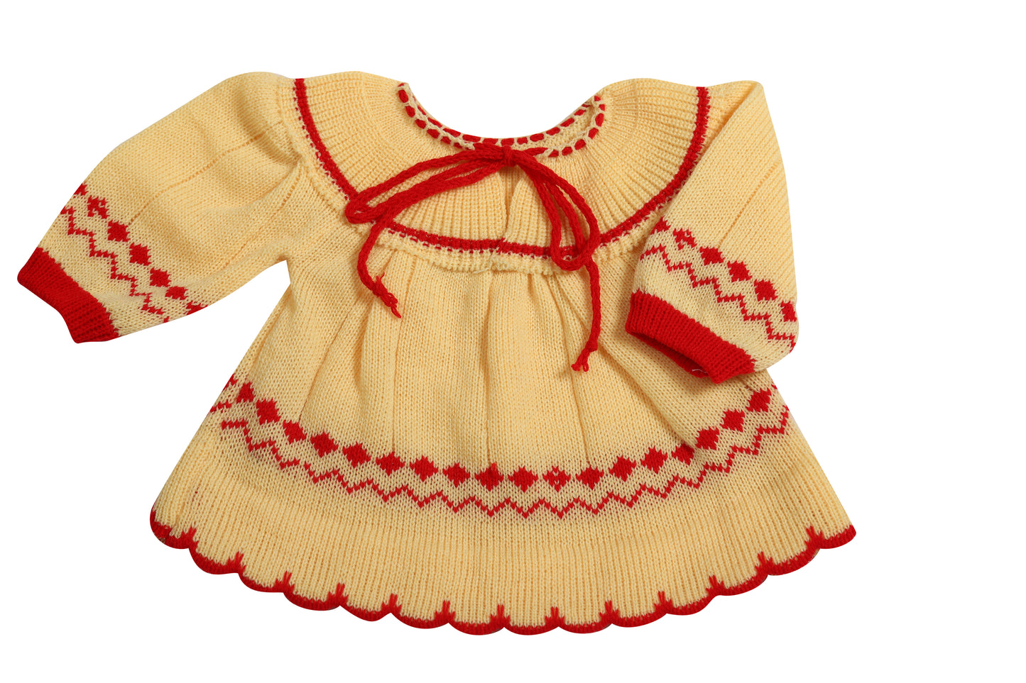 Baby Knitted Woolen Frock- Mango