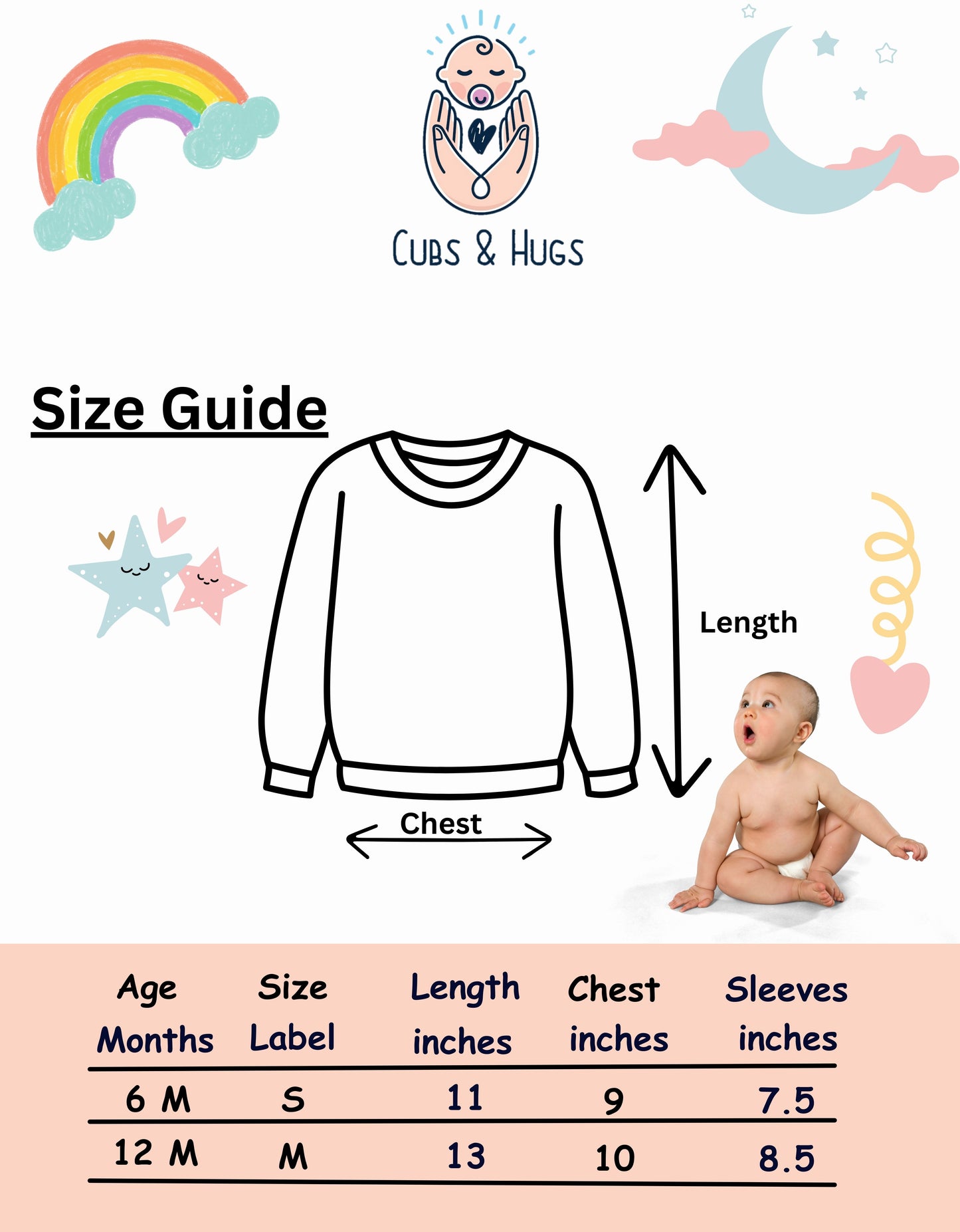 CUBS & HUGS Baby Girls Boys Woolen Round Neck Cardigan Sweater-Beige