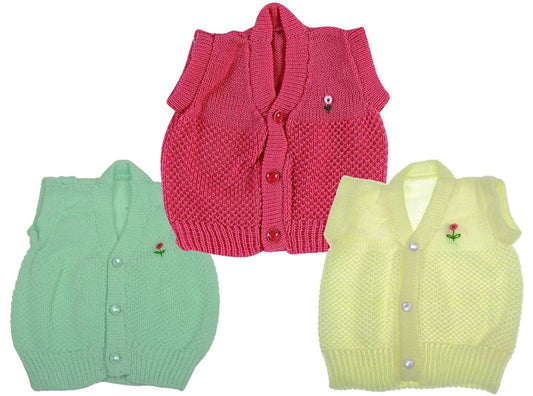 CUBS & HUGS New Born Baby Woollen Vest (Bandi/Inner)