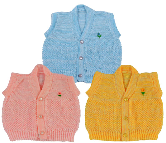 CUBS & HUGS New Born Baby Woollen Vest (Bandi/Inner)