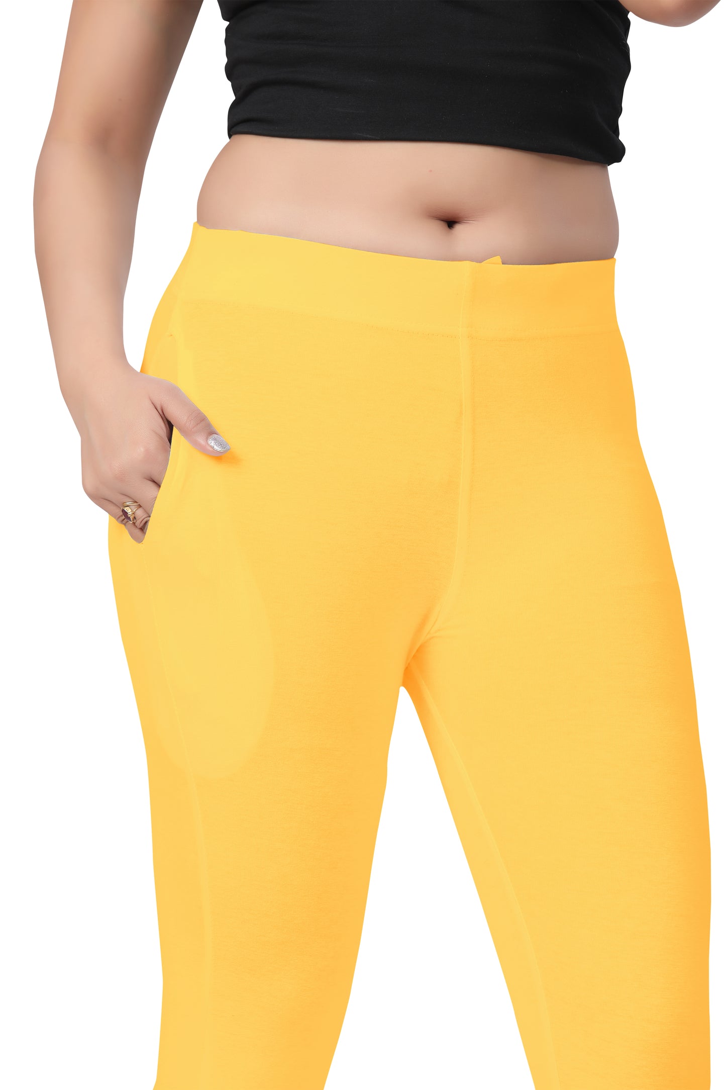 Womens Cotton Kurti Pant - Yellow